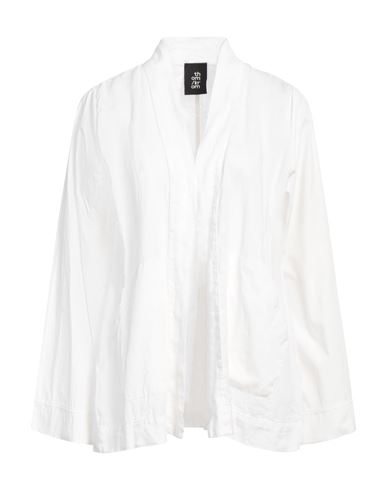 Thom Krom Woman Jacket White Size S Linen, Cotton, Polyamide, Elastane In White