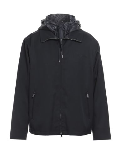 Emporio Armani Man Jacket Midnight Blue Size 46 Virgin Wool, Polyester In Blue
