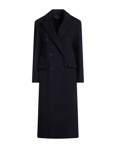 Maje Woman Coat Midnight Blue Size 4 Virgin Wool, Polyamide In Blue