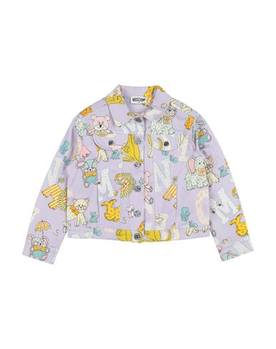 Moschino Kid Toddler Girl Jacket Lilac Size 6 Cotton, Elastane In Purple