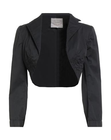 Alessia Santi Woman Jacket Black Size 10 Cotton, Polyamide, Elastane In Black