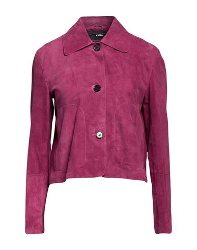 Arma Woman Jacket Garnet Size 4 Goat Skin In Red