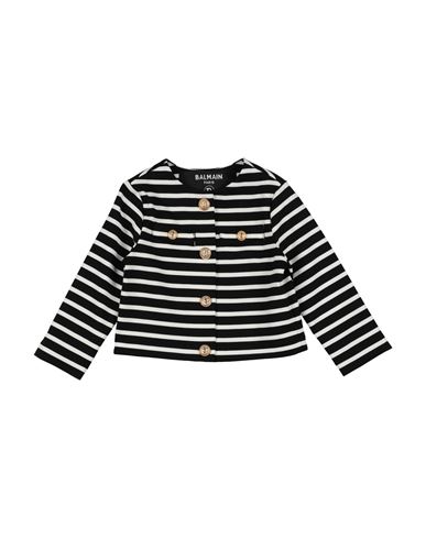 Balmain Babies'  Newborn Girl Jacket Black Size 3 Viscose, Polyamide, Elastane
