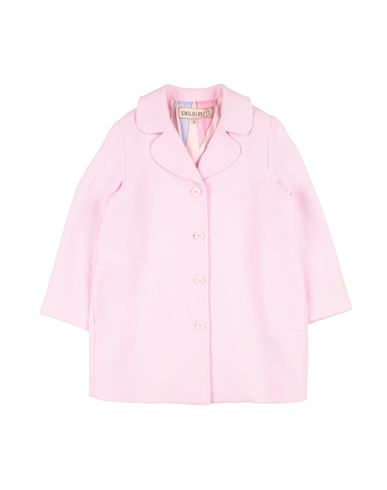 Shop Pucci Toddler Girl Coat Pink Size 6 Cotton, Elastane