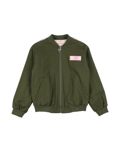 Pucci Toddler Girl Jacket Military Green Size 6 Cotton, Elastane, Viscose In Green