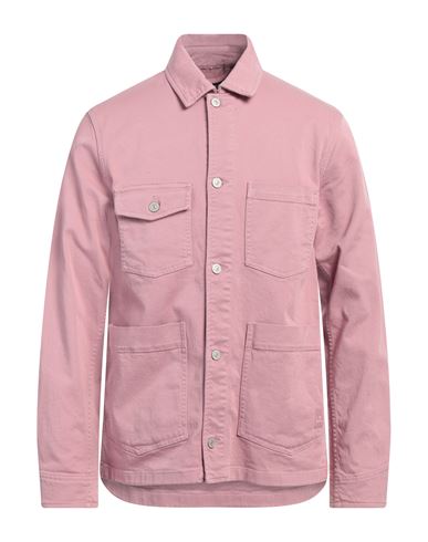 Ps By Paul Smith Ps Paul Smith Man Denim Outerwear Antique Rose Size Xl Cotton, Elastane In Pink