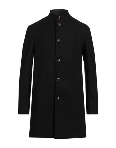 WHY NOT BRAND WHY NOT BRAND MAN COAT BLACK SIZE 38 POLYESTER, WOOL 
