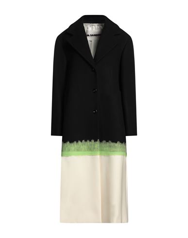 Jil Sander Woman Coat Black Size 4 Virgin Wool, Wool