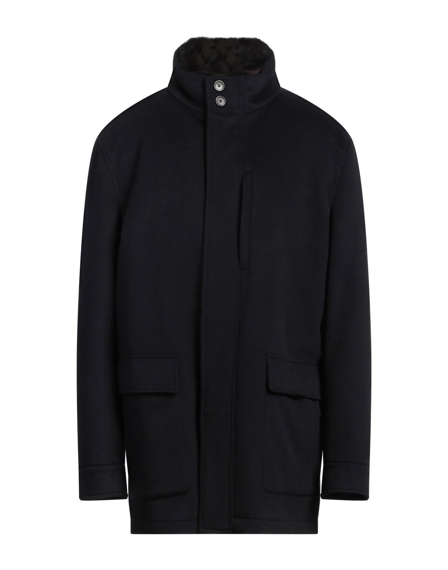 《セール開催中》ZEGNA メンズ コート ミッドナイトブルー 58 カシミヤ 100% / 牛革（カーフ）
