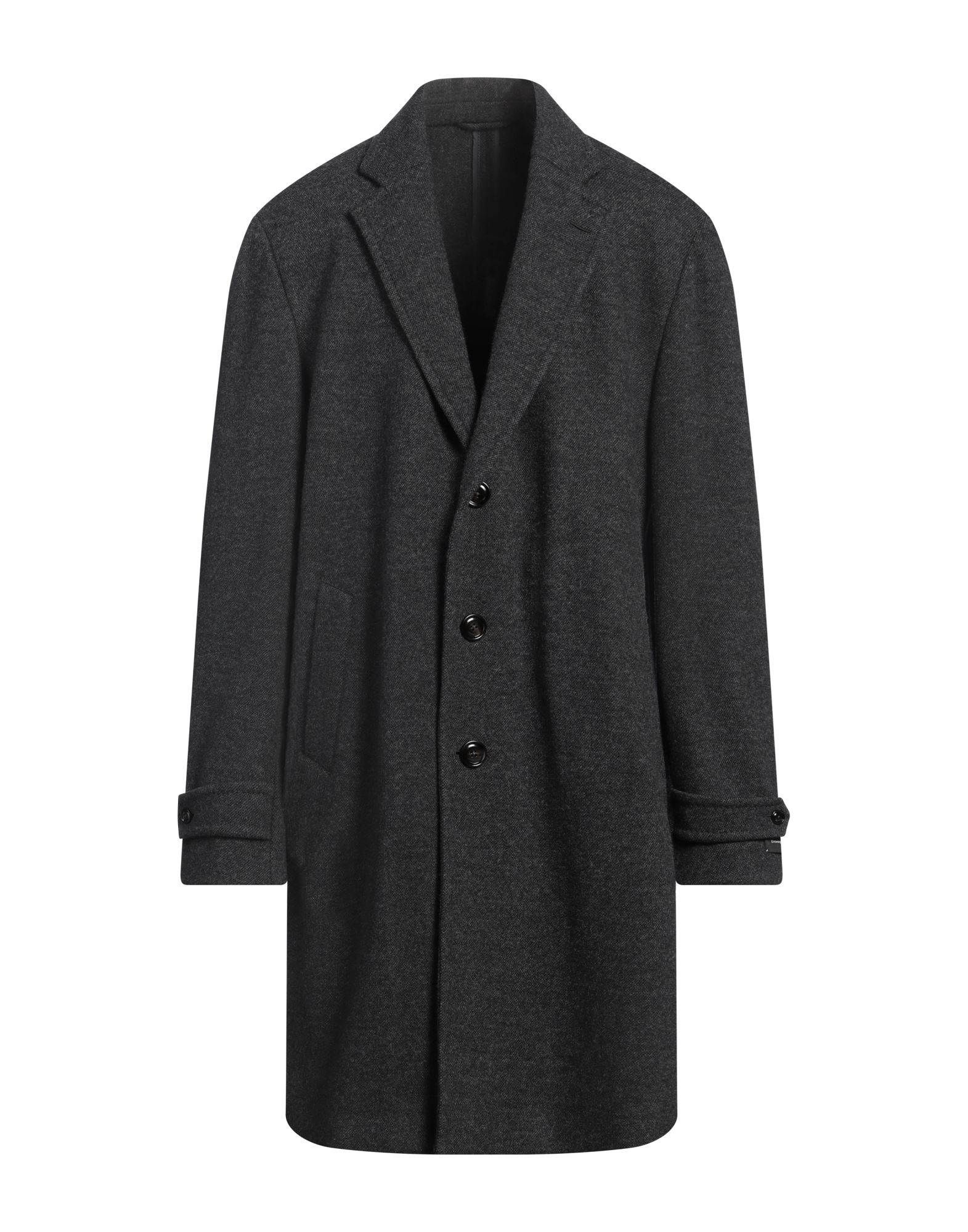 《セール開催中》ZEGNA メンズ コート チャコール 58 ウール 55% / カシミヤ 45% / 牛革（カーフ）