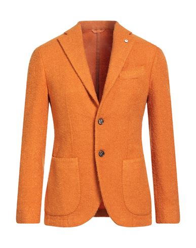 L.b.m 1911 L. B.m. 1911 Man Blazer Orange Size 38 Wool, Acrylic In Orange