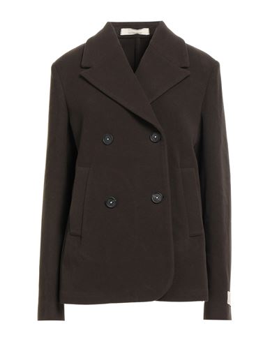 Massimo Alba Woman Coat Chocolate Brown Size L Virgin Wool In Brown