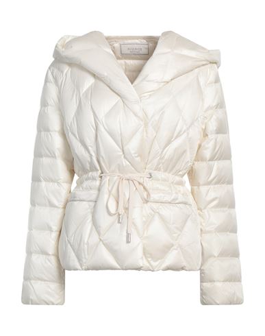 Shop Peserico Woman Puffer Ivory Size 6 Nylon, Cotton In White