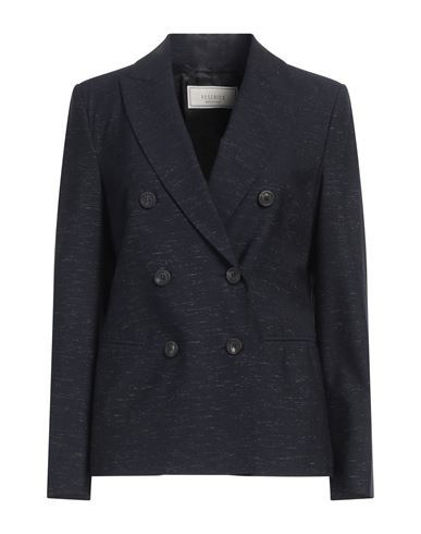 Shop Peserico Woman Blazer Midnight Blue Size 4 Virgin Wool, Viscose, Polyamide, Elastane