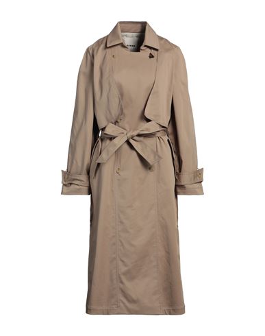 AERON AERON WOMAN OVERCOAT & TRENCH COAT BEIGE SIZE 10 COTTON 