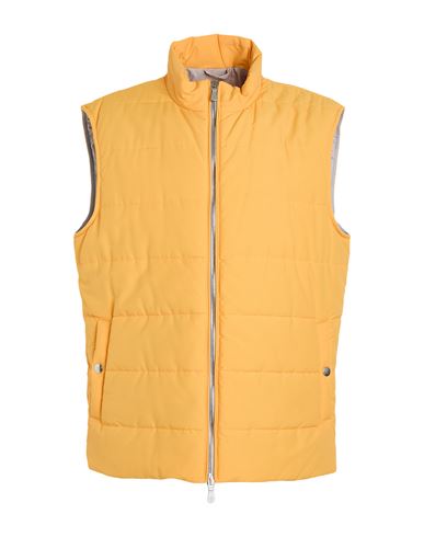 Eleventy Man Vest Yellow Size 48 Wool, Polyamide In Yellow