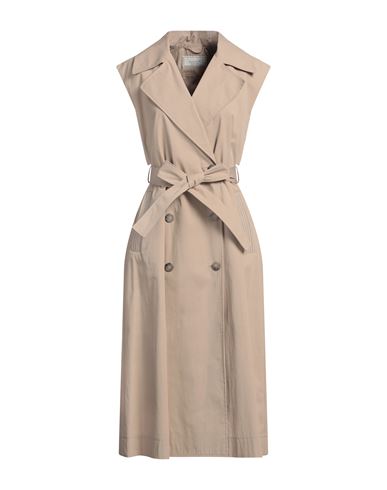 Peserico Woman Overcoat & Trench Coat Sand Size 2 Cotton, Polyamide In Beige