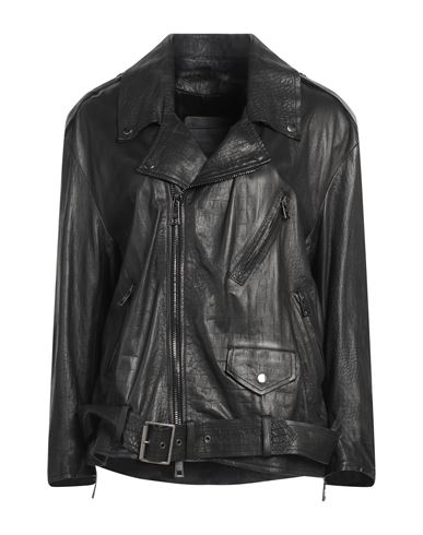 Giorgio Brato Woman Jacket Black Size Xs/s Leather In Black