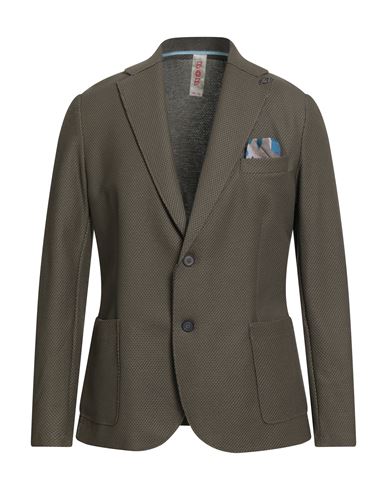 Bob Man Blazer Military Green Size 44 Cotton, Polyester, Elastane In Green