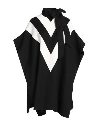 Shop Valentino Garavani Woman Cape Black Size 6 Virgin Wool, Cashmere