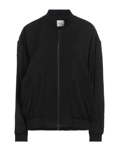 ALYSI ALYSI CHOCOLAT WOMAN JACKET BLACK SIZE 4 LYOCELL, LINEN, COTTON, POLYAMIDE 