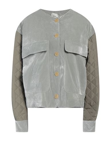 ALYSI ALYSI CRÈME WOMAN JACKET MILITARY GREEN SIZE 6 VISCOSE, POLYAMIDE 