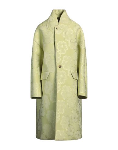 Maison Margiela Woman Coat Light Green Size 4 Silk, Polyamide