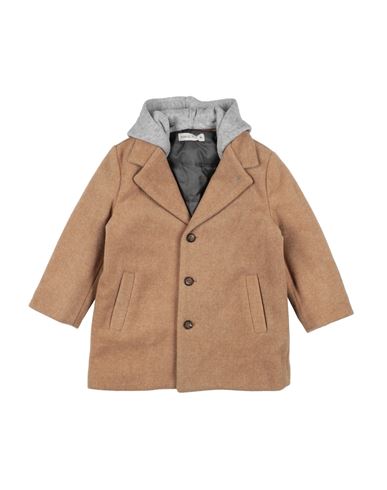 MANUEL RITZ MANUEL RITZ TODDLER BOY COAT SAND SIZE 4 POLYESTER, VISCOSE 