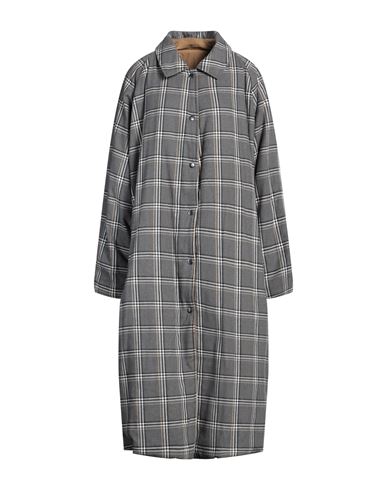 FORTE DEI MARMI COUTURE FORTE DEI MARMI COUTURE WOMAN COAT GREY SIZE 0 POLYESTER, COTTON 