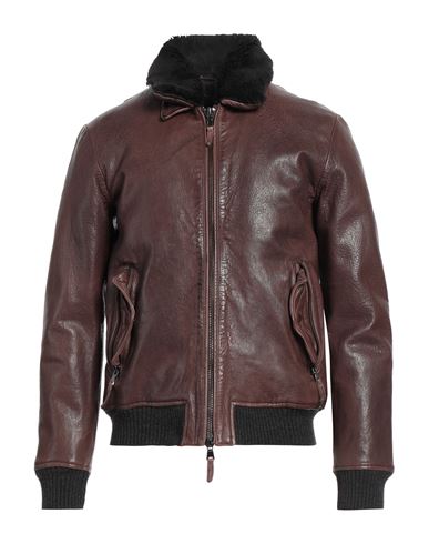 The Jack And Jackie Leathers Man Jacket Chocolate Brown Size 42 Leather In Brown
