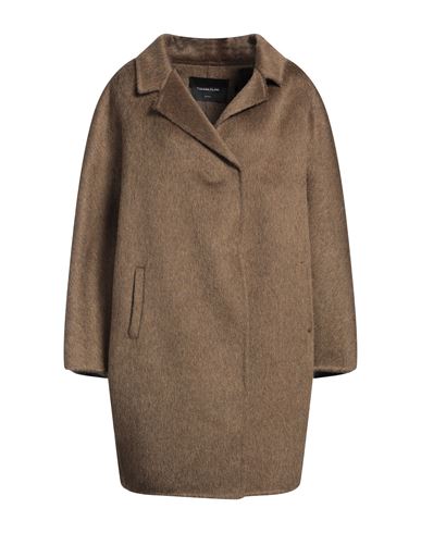 FABIANA FILIPPI FABIANA FILIPPI WOMAN COAT KHAKI SIZE 4 VIRGIN WOOL, MOHAIR WOOL, POLYAMIDE 