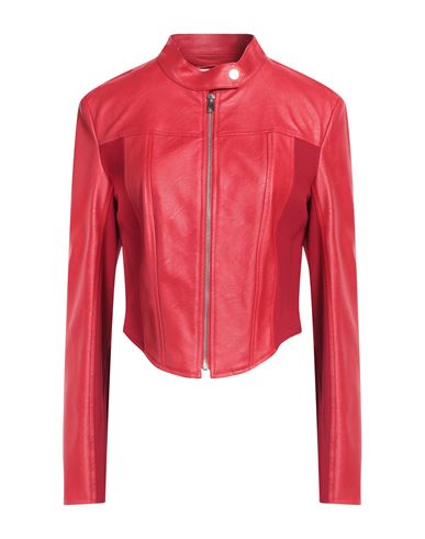 Please Woman Jacket Red Size S Polyurethane, Viscose In Red