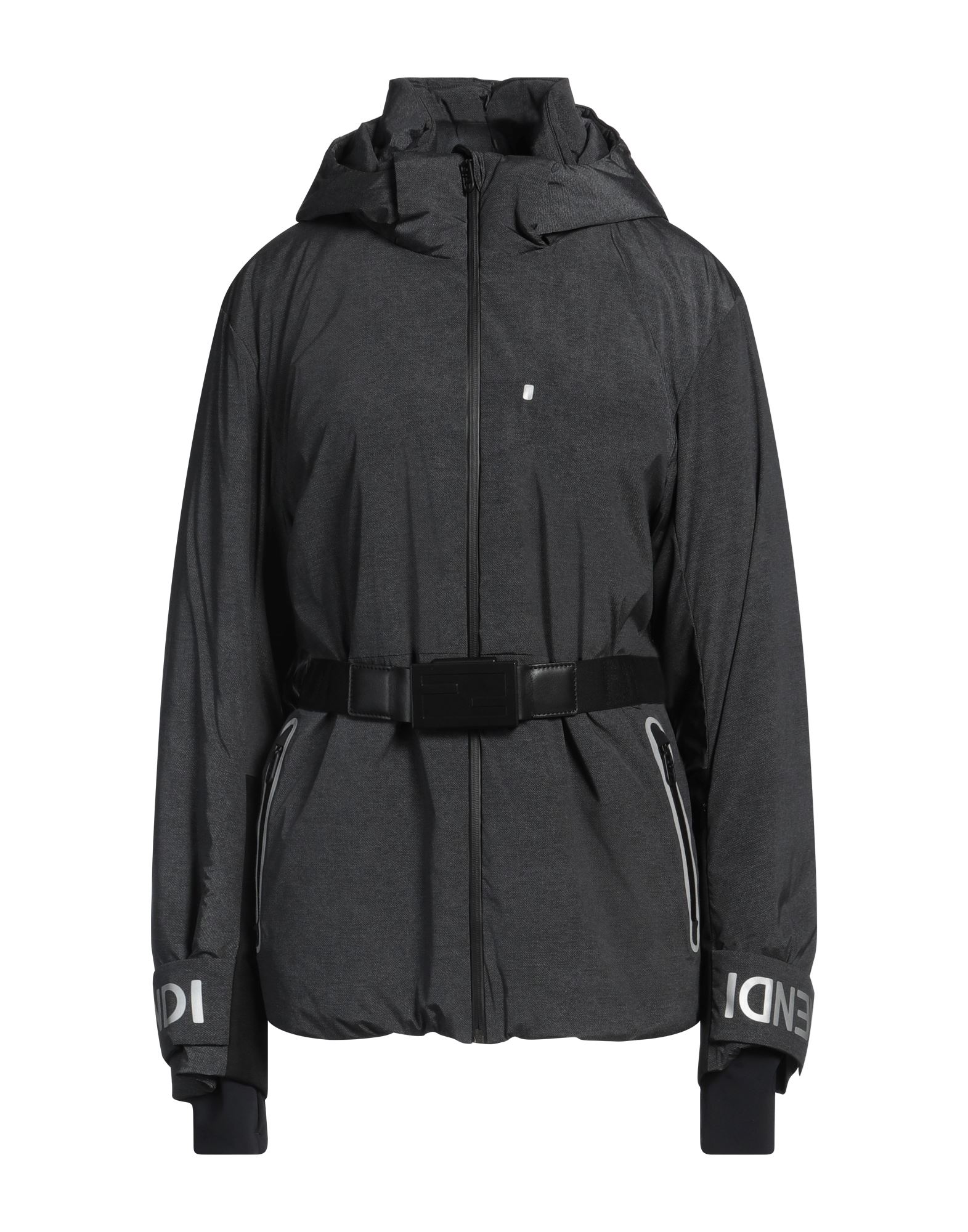 《セール開催中》FENDI レディース ジャケット＆ブルゾン チャコール 42 ナイロン 92% / ポリウレタン 8% / ポリウレタン樹脂