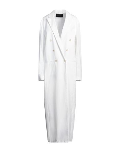 Shop Fabiana Filippi Woman Overcoat & Trench Coat White Size 12 Cotton