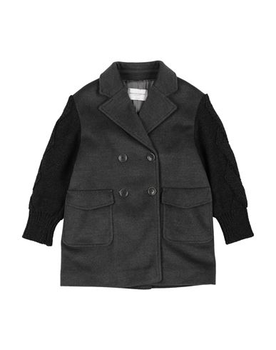 Ermanno Scervino Junior Toddler Girl Coat Lead Size 4 Polyester, Viscose, Merino Wool, Acrylic In Grey