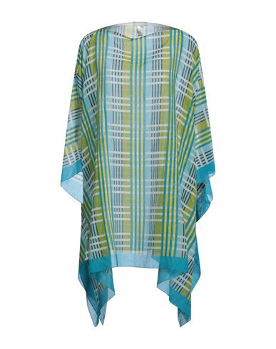 LANVIN LANVIN WOMAN CAPE AZURE SIZE ONESIZE COTTON, SILK 