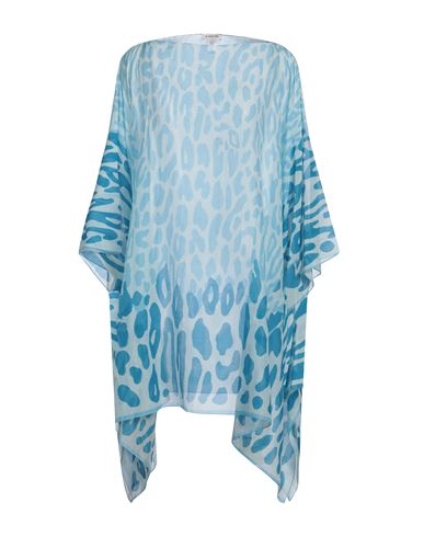 LANVIN LANVIN WOMAN CAPE AZURE SIZE ONESIZE COTTON, SILK 