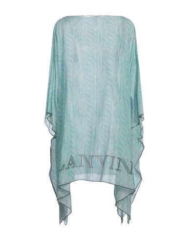 LANVIN LANVIN WOMAN CAPE SKY BLUE SIZE ONESIZE COTTON, SILK 