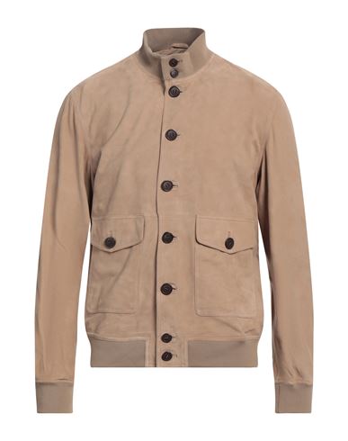 BRIAN DALES BRIAN DALES MAN JACKET CAMEL SIZE 46 LEATHER 