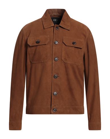 Brian Dales Man Jacket Brown Size 48 Leather In Brown