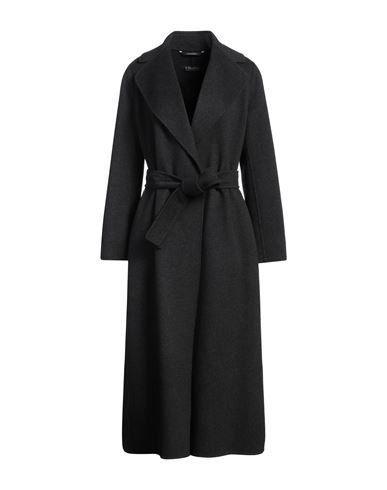 'S MAX MARA 'S MAX MARA WOMAN COAT CHARCOAL SIZE 2 VIRGIN WOOL 