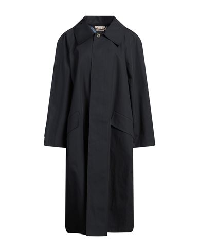 Marni Woman Overcoat & Trench Coat Midnight Blue Size 4 Cotton