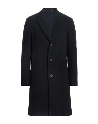 Ps By Paul Smith Ps Paul Smith Man Coat Midnight Blue Size Xl Recycled Wool, Polyamide