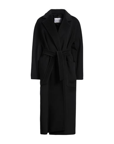 Max Mara Woman Coat Black Size 8 Virgin Wool, Cashmere