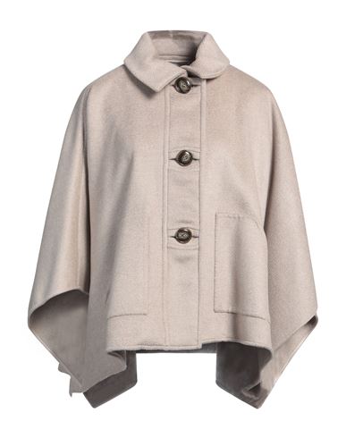 Max Mara Woman Cape Taupe Size M/l Cashmere In Grey