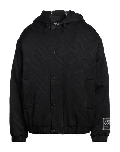 VERSACE JEANS COUTURE VERSACE JEANS COUTURE MAN JACKET BLACK SIZE 40 POLYAMIDE, ACETATE, POLYESTER 