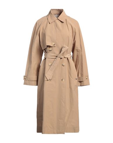 SOUVENIR SOUVENIR WOMAN OVERCOAT & TRENCH COAT SAND SIZE M POLYESTER, COTTON 
