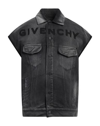 Givenchy Man Denim Outerwear Black Size L Cotton In Black