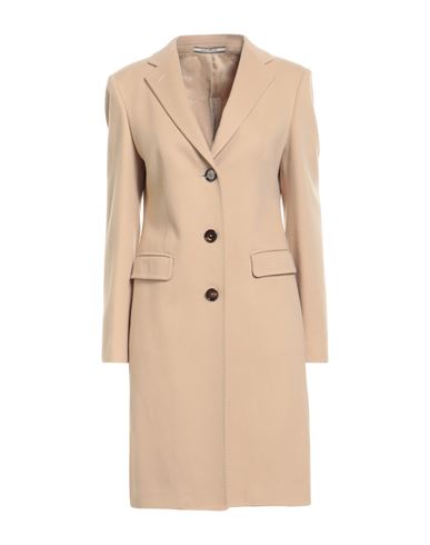 Tagliatore 02-05 Woman Coat Beige Size 4 Virgin Wool, Cashmere In Sand