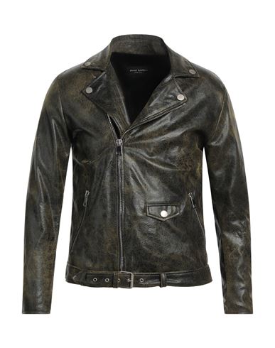 Shop Street Leathers Man Jacket Military Green Size L Polyurethane, Viscose